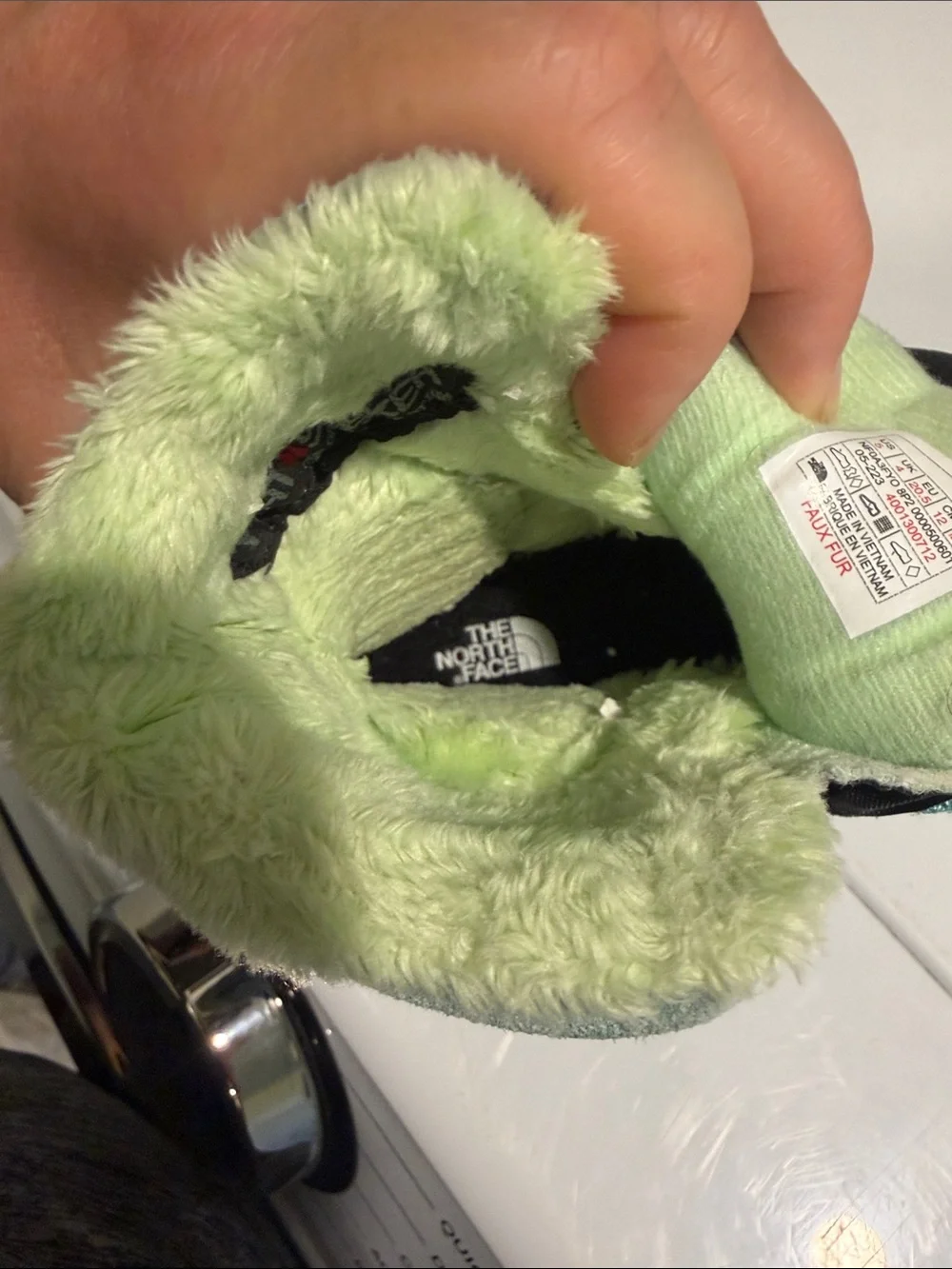 The North Face Kids Waterproof Boots in Mint Green and Black